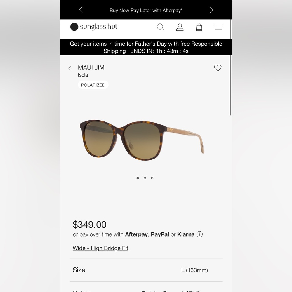 Maui Jim, Isola sunglasses